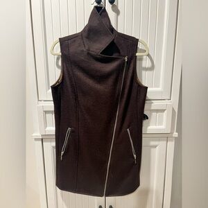 Long wool Moto vest
